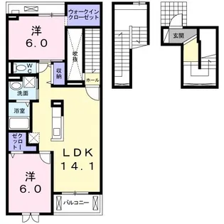 レゾンドIII 古市橋【3階】の間取り