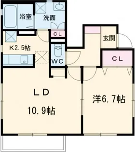 フェリオ常盤 D(ペット相談可)【1階】の間取り