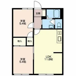 ルミエール黒田A【1階】の間取り