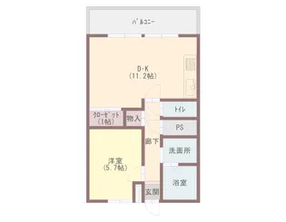 グランドール鴻池【2階】の間取り