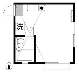 第2枡形ハイム【1階】の間取り