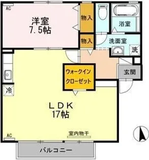 岐阜県羽島郡岐南町野中3【アパート】の間取り