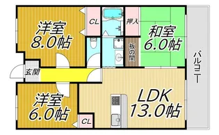 ランスロットファミール【2階】の間取り
