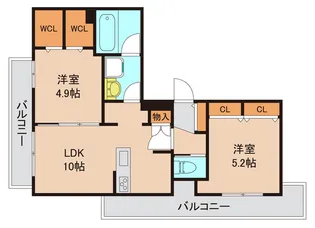 VINGT CINQ【2階】の間取り