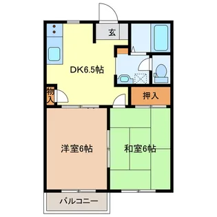 フリーデンハイム【2階】の間取り