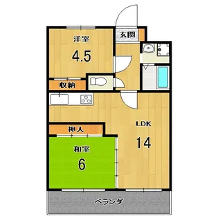 エクセレント墨染【4階】の間取り