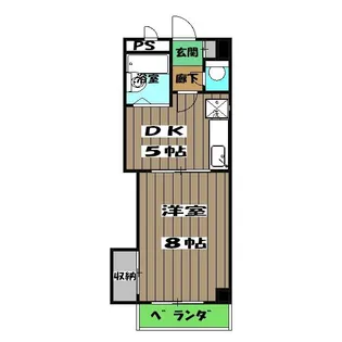 1DKの間取り画像