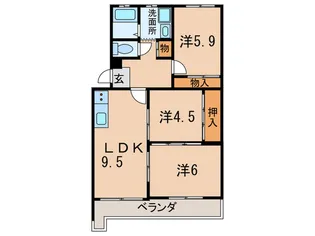 ティアラ武庫川 パート2【2階】の間取り