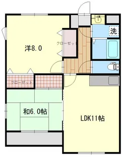 オーベルジュ葵【2階】の間取り