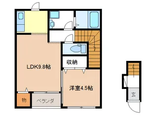 ボヌールTJ【1階】の間取り