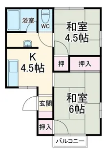 シティハイムフォーサム【1階】の間取り