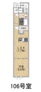 プランドール東栄町【1階】の間取り