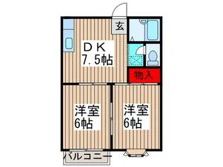 グランプリハイツ【1階】の間取り