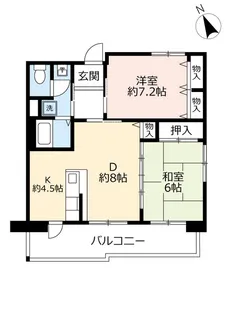 UR浜甲子園さくら街【4階】の間取り