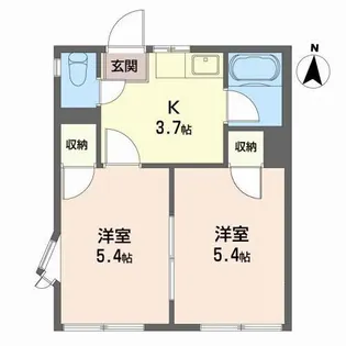 プラザ菊池【1階】の間取り