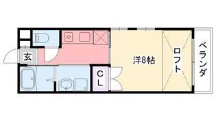 兵庫県西宮市鳴尾町4【アパート】の間取り
