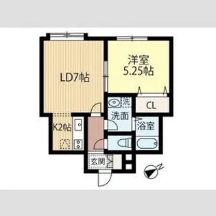 ブルークリスタル66【3階】の間取り