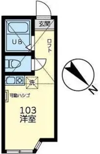 ユナイト中野島レーザーディマルコ【1階】の間取り