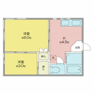 新潟県新潟市東区東明2【アパート】の間取り
