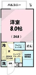 埼玉県川口市鳩ヶ谷本町2【アパート】の間取り