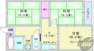 第二コーポ安久【2階】の間取り