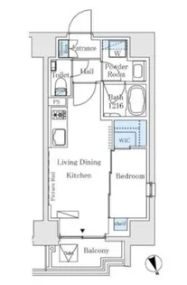 イプセ御成門【3階】の間取り