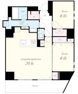 東京都渋谷区神南1【マンション】の間取り