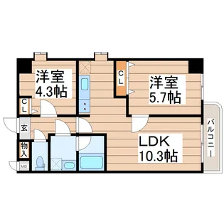 ガーデンロッジIV【4階】の間取り