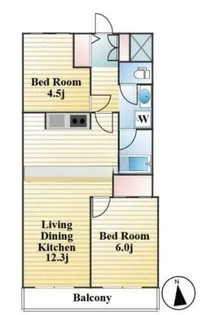 シティハウスノヴァ【9階】の間取り