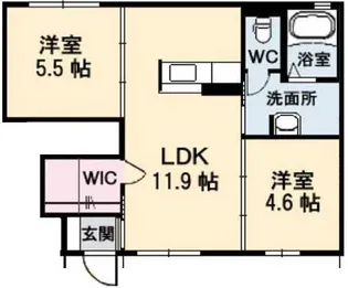 グランドメゾンKyamo B棟【1階】の間取り