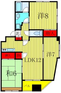グランディール志芳【3階】の間取り