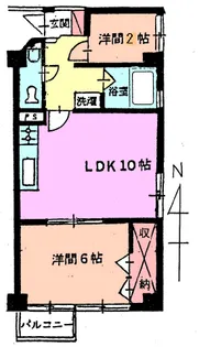 シルバーハイツ【4階】の間取り