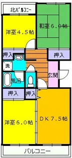 第2舘山寺コーポ【1階】の間取り