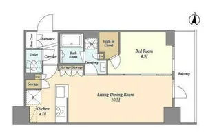 東京都江東区亀戸6【マンション】の間取り