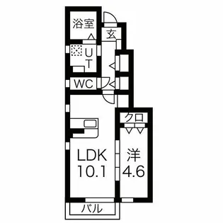ソワサントゥカンズ【1階】の間取り
