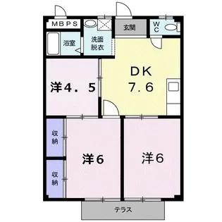 三重県四日市市東日野町【アパート】の間取り