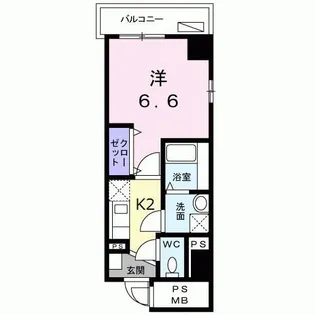 笹山ハイツ【5階】の間取り