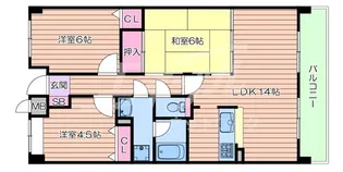 大阪府吹田市出口町【マンション】の間取り