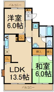 ジュネス南流山B棟【2階】の間取り
