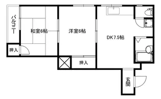 塩川第8ビル ハイツオサム【3階】の間取り
