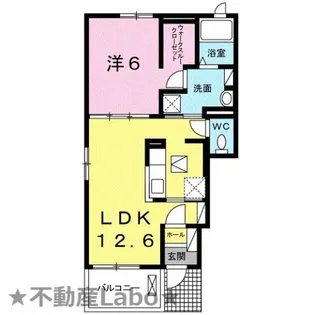 徳島県板野郡藍住町東中富字敷地傍示【アパート】の間取り