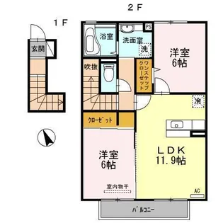 セジュールCW【2階】の間取り