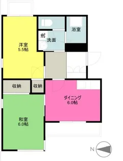 リバーサイド上杉【2階】の間取り