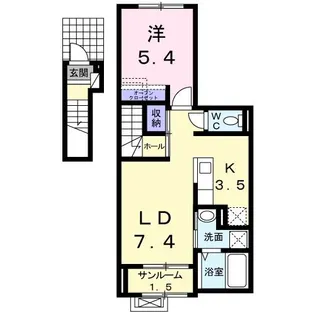 ブランカーサ芝原 II【2階】の間取り