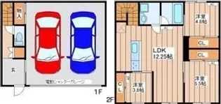 Garage Villa Shivers A【2階】の間取り