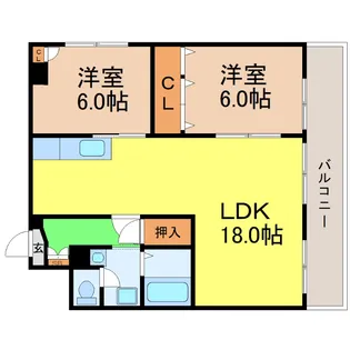 愛知県名古屋市千種区末盛通1【マンション】の間取り