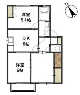 セシーズ兼基 A【2階】の間取り