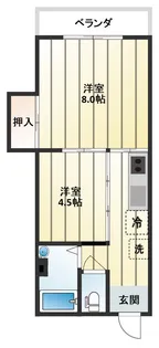 ハイリッチマンション【5階】の間取り
