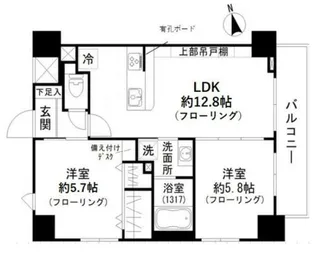 パークレーン川口【6階】の間取り