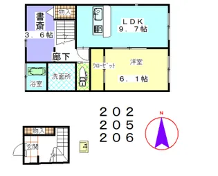 ハピネス新所東【2階】の間取り